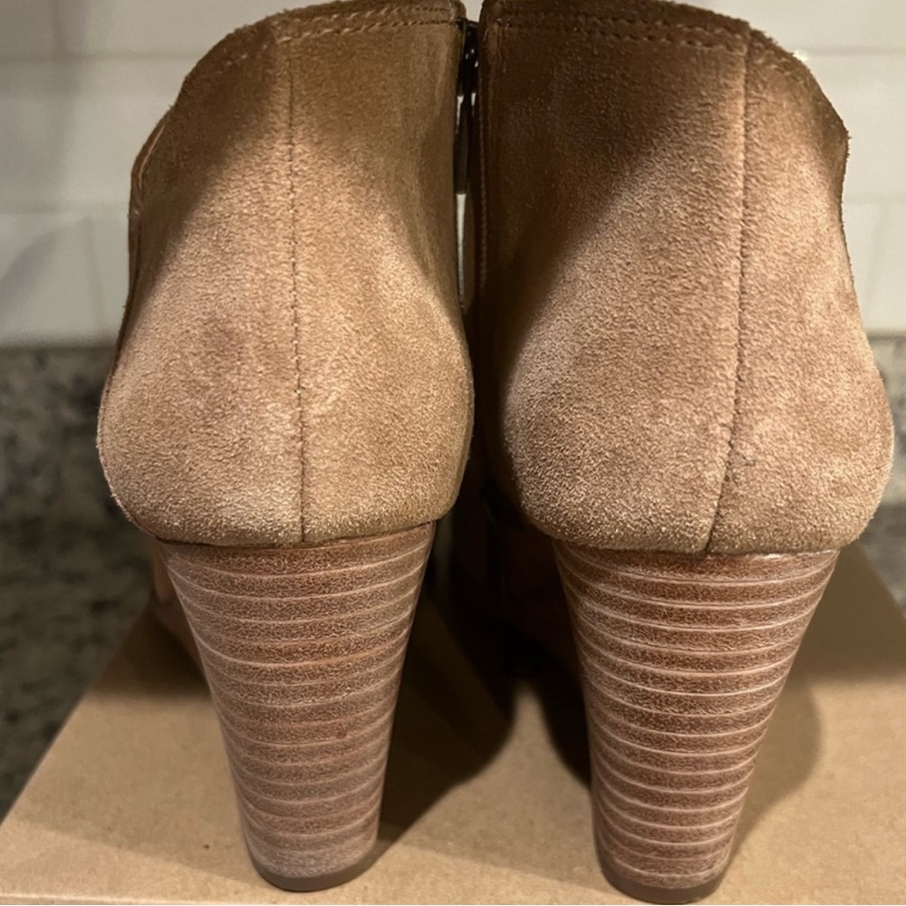 Lucky Brand Tan Suede Ankle Booties - Picture 2 of 4